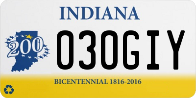 IN license plate 030GIY