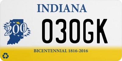 IN license plate 030GK