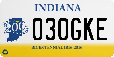 IN license plate 030GKE