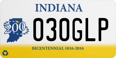 IN license plate 030GLP