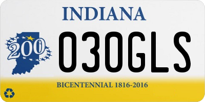 IN license plate 030GLS