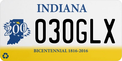 IN license plate 030GLX