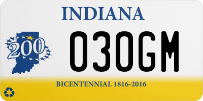 IN license plate 030GM