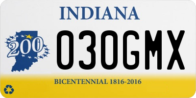 IN license plate 030GMX