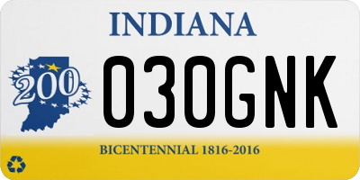 IN license plate 030GNK
