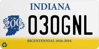 IN license plate 030GNL