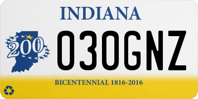 IN license plate 030GNZ
