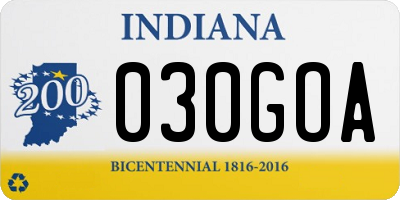 IN license plate 030GOA