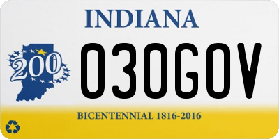 IN license plate 030GOV