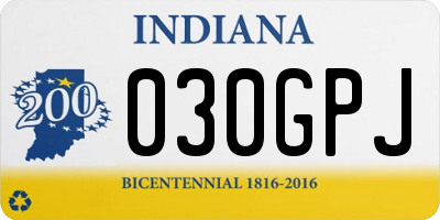 IN license plate 030GPJ