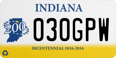 IN license plate 030GPW