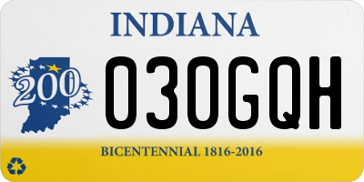 IN license plate 030GQH