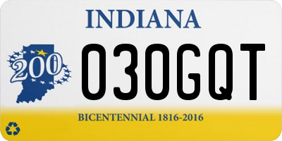 IN license plate 030GQT