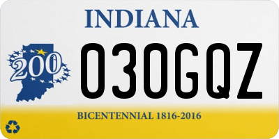 IN license plate 030GQZ