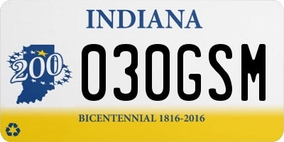 IN license plate 030GSM