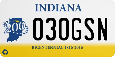 IN license plate 030GSN