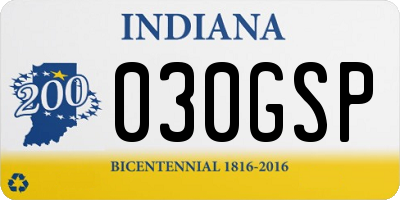 IN license plate 030GSP