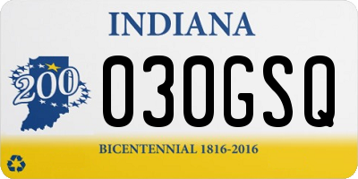 IN license plate 030GSQ