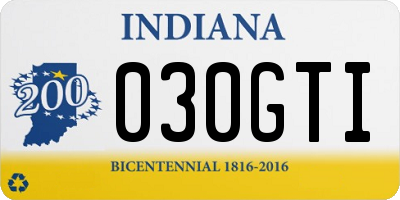 IN license plate 030GTI
