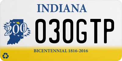 IN license plate 030GTP