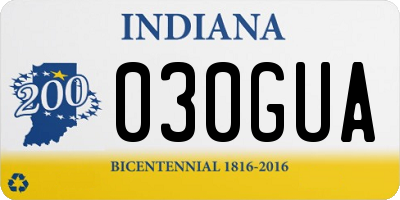 IN license plate 030GUA