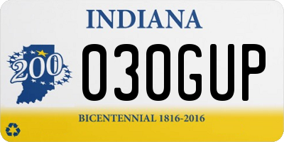 IN license plate 030GUP