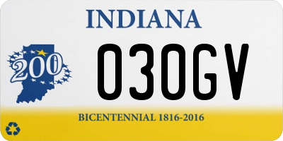 IN license plate 030GV