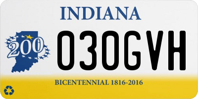 IN license plate 030GVH
