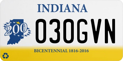 IN license plate 030GVN