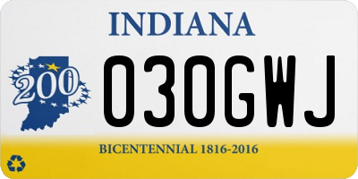 IN license plate 030GWJ