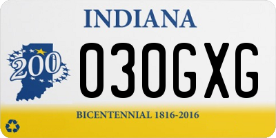 IN license plate 030GXG