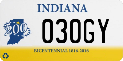 IN license plate 030GY