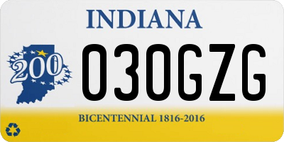 IN license plate 030GZG