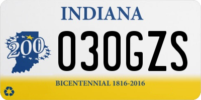 IN license plate 030GZS