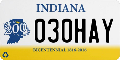 IN license plate 030HAY