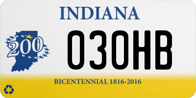 IN license plate 030HB