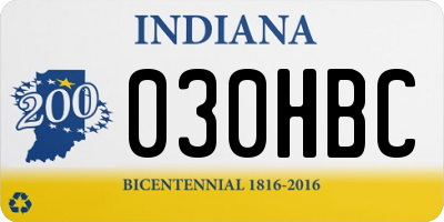 IN license plate 030HBC