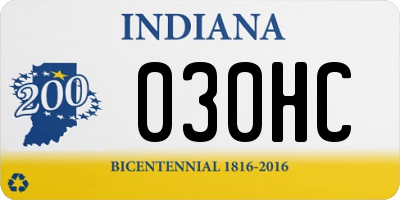 IN license plate 030HC