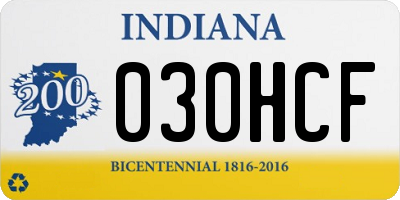 IN license plate 030HCF