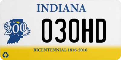IN license plate 030HD