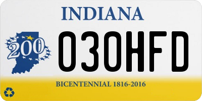 IN license plate 030HFD