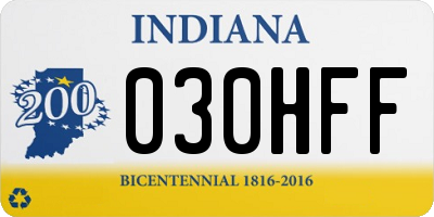 IN license plate 030HFF