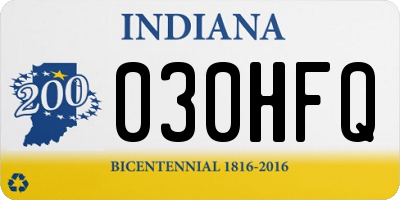 IN license plate 030HFQ