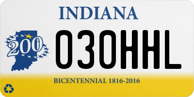 IN license plate 030HHL