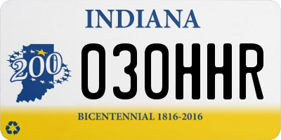 IN license plate 030HHR