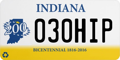 IN license plate 030HIP