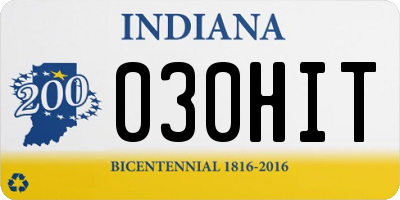 IN license plate 030HIT