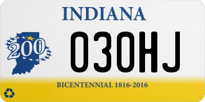 IN license plate 030HJ