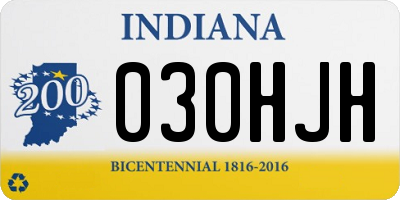 IN license plate 030HJH