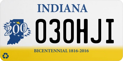 IN license plate 030HJI